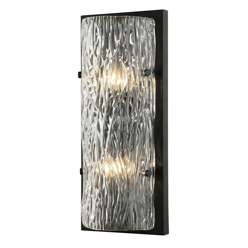 Two Light Wall Sconce<br /><span style="color:#4AB0CE;">Entrega: 4-10 dias en USA</span><br /><span style="color:#4AB0CE;font-size:60%;">PREGUNTE POR ENTREGA EN PANAMA</span><br />Collection: Morgan<br />Finish: Black