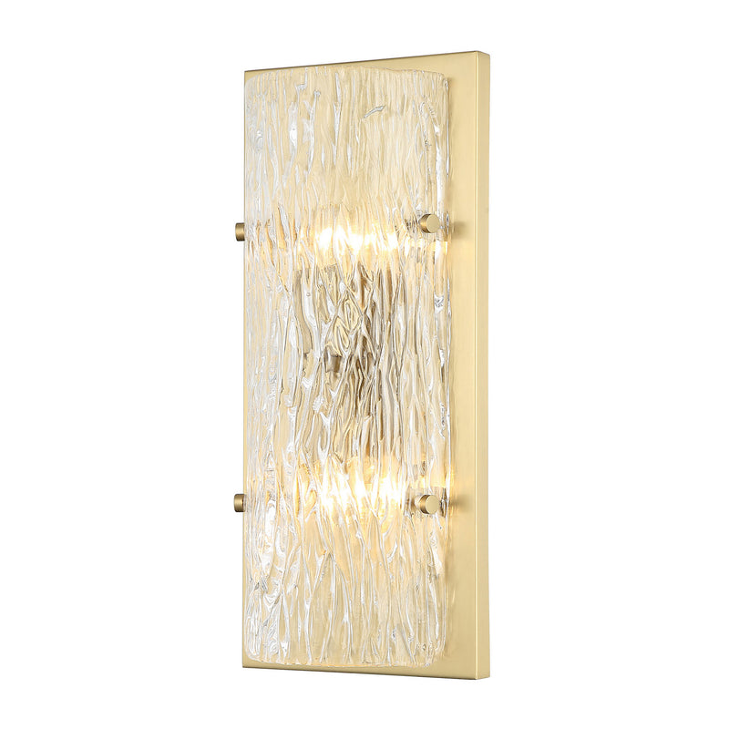 Two Light Wall Sconce<br /><span style="color:#4AB0CE;">Entrega: 4-10 dias en USA</span><br /><span style="color:#4AB0CE;font-size:60%;">PREGUNTE POR ENTREGA EN PANAMA</span><br />Collection: Morgan<br />Finish: Satin Brass