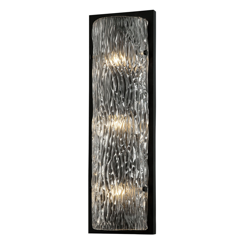 Three Light Wall Sconce<br /><span style="color:#4AB0CE;">Entrega: 4-10 dias en USA</span><br /><span style="color:#4AB0CE;font-size:60%;">PREGUNTE POR ENTREGA EN PANAMA</span><br />Collection: Morgan<br />Finish: Black