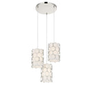 Three Light Pendant<br /><span style="color:#4AB0CE;">Entrega: 4-10 dias en USA</span><br /><span style="color:#4AB0CE;font-size:60%;">PREGUNTE POR ENTREGA EN PANAMA</span><br />Collection: Missing Link<br />Finish: Polished Nickel