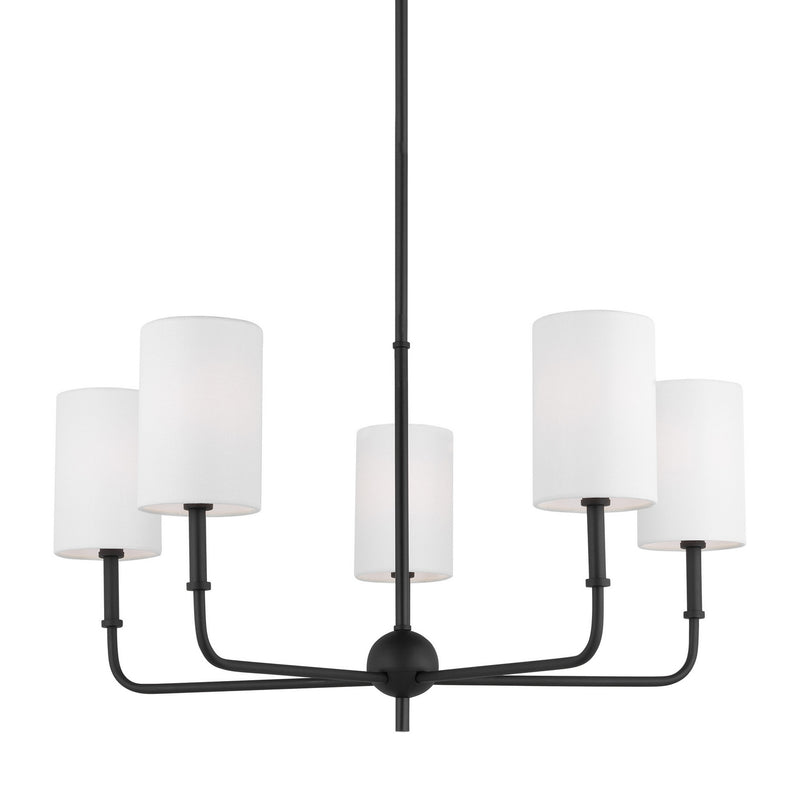 Five Light Chandelier<br /><span style="color:#4AB0CE;">Entrega: 4-10 dias en USA</span><br /><span style="color:#4AB0CE;font-size:60%;">PREGUNTE POR ENTREGA EN PANAMA</span><br />Collection: Foxdale<br />Finish: Midnight Black