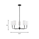 Visual Comfort Studio - 3109305-112 - Five Light Chandelier - Foxdale - Midnight Black