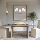 Five Light Chandelier<br /><span style="color:#4AB0CE;">Entrega: 4-10 dias en USA</span><br /><span style="color:#4AB0CE;font-size:60%;">PREGUNTE POR ENTREGA EN PANAMA</span><br />Collection: Foxdale<br />Finish: Satin Brass