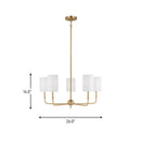 Five Light Chandelier<br /><span style="color:#4AB0CE;">Entrega: 4-10 dias en USA</span><br /><span style="color:#4AB0CE;font-size:60%;">PREGUNTE POR ENTREGA EN PANAMA</span><br />Collection: Foxdale<br />Finish: Satin Brass