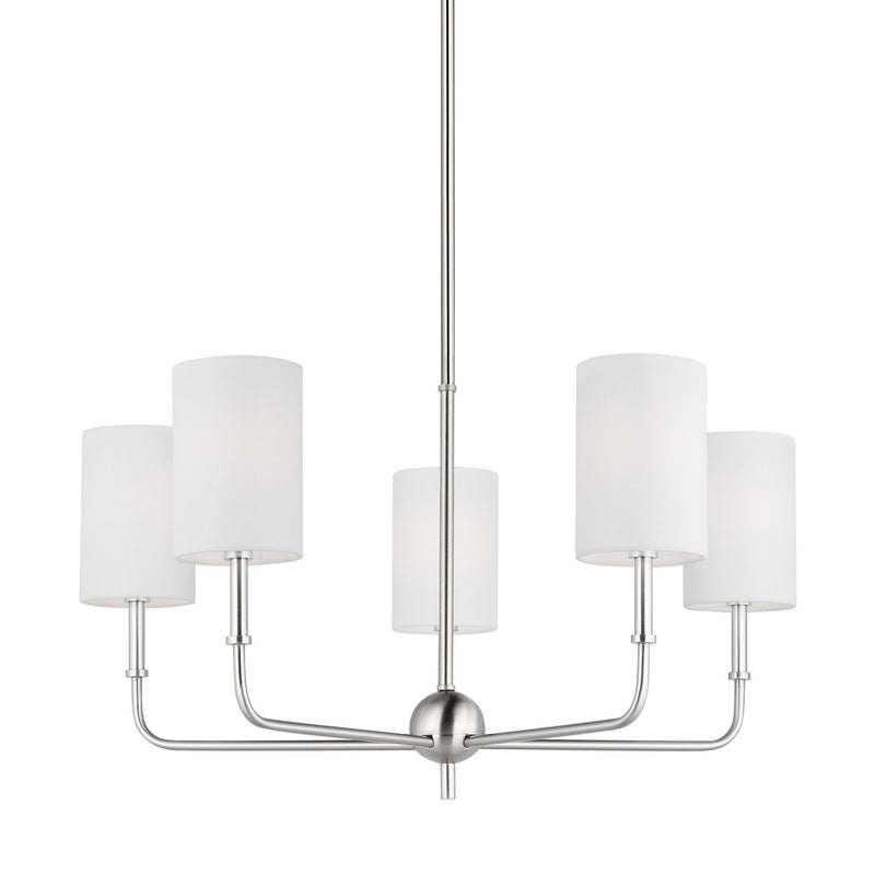 Five Light Chandelier<br /><span style="color:#4AB0CE;">Entrega: 4-10 dias en USA</span><br /><span style="color:#4AB0CE;font-size:60%;">PREGUNTE POR ENTREGA EN PANAMA</span><br />Collection: Foxdale<br />Finish: Brushed Nickel