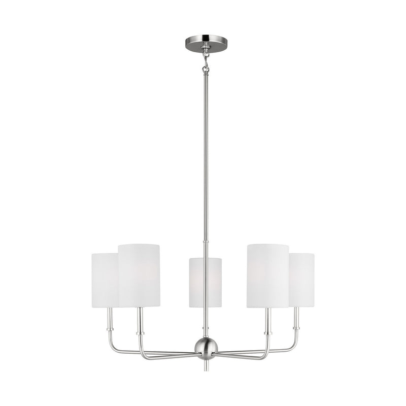 Five Light Chandelier<br /><span style="color:#4AB0CE;">Entrega: 4-10 dias en USA</span><br /><span style="color:#4AB0CE;font-size:60%;">PREGUNTE POR ENTREGA EN PANAMA</span><br />Collection: Foxdale<br />Finish: Brushed Nickel