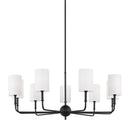 Nine Light Chandelier<br /><span style="color:#4AB0CE;">Entrega: 10-11 semanas en USA</span><br /><span style="color:#4AB0CE;font-size:60%;">PREGUNTE POR ENTREGA EN PANAMA</span><br />Collection: Foxdale<br />Finish: Midnight Black