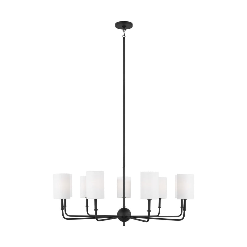 Nine Light Chandelier<br /><span style="color:#4AB0CE;">Entrega: 4-10 dias en USA</span><br /><span style="color:#4AB0CE;font-size:60%;">PREGUNTE POR ENTREGA EN PANAMA</span><br />Collection: Foxdale<br />Finish: Midnight Black