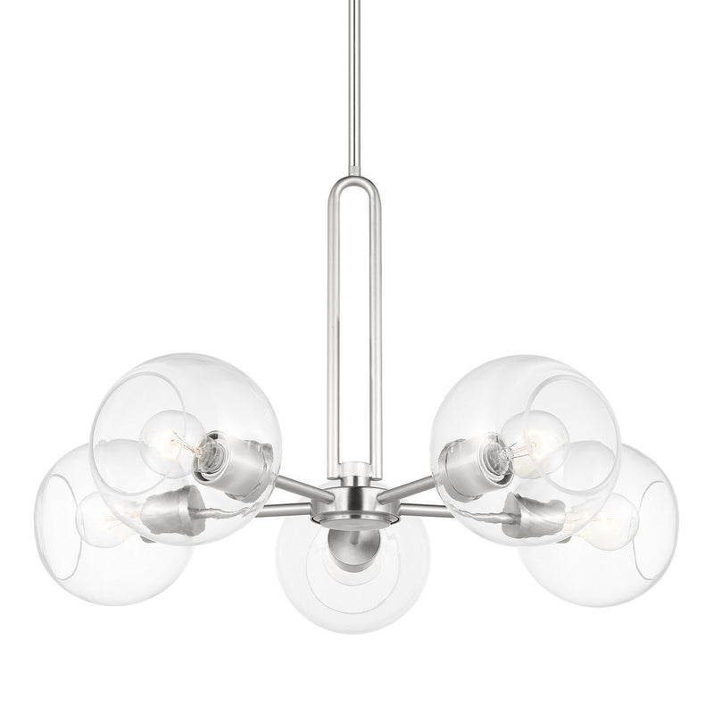 Five Light Chandelier<br /><span style="color:#4AB0CE;">Entrega: 4-10 dias en USA</span><br /><span style="color:#4AB0CE;font-size:60%;">PREGUNTE POR ENTREGA EN PANAMA</span><br />Collection: Codyn<br />Finish: Brushed Nickel