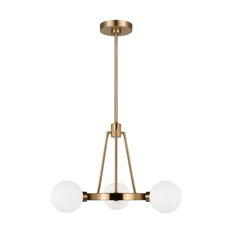 Three Light Chandelier<br /><span style="color:#4AB0CE;">Entrega: 4-10 dias en USA</span><br /><span style="color:#4AB0CE;font-size:60%;">PREGUNTE POR ENTREGA EN PANAMA</span><br />Collection: Clybourn<br />Finish: Satin Brass