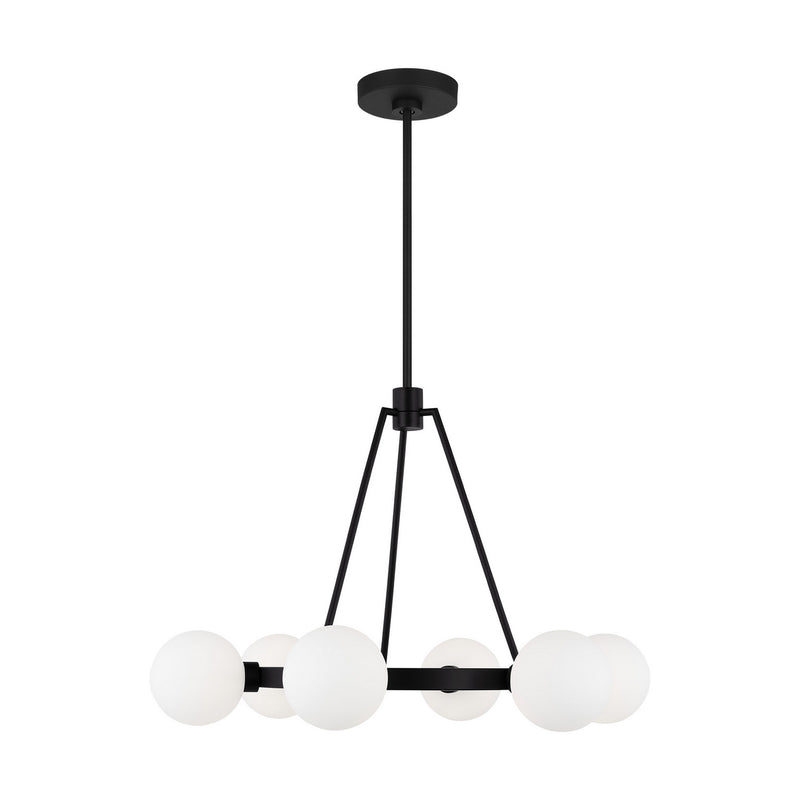 Six Light Chandelier<br /><span style="color:#4AB0CE;">Entrega: 4-10 dias en USA</span><br /><span style="color:#4AB0CE;font-size:60%;">PREGUNTE POR ENTREGA EN PANAMA</span><br />Collection: Clybourn<br />Finish: Midnight Black