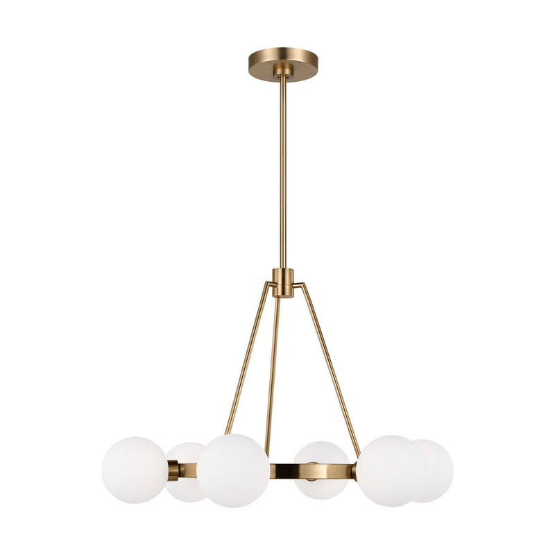 Six Light Chandelier<br /><span style="color:#4AB0CE;">Entrega: 4-10 dias en USA</span><br /><span style="color:#4AB0CE;font-size:60%;">PREGUNTE POR ENTREGA EN PANAMA</span><br />Collection: Clybourn<br />Finish: Satin Brass