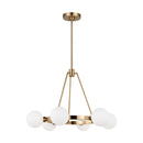Six Light Chandelier<br /><span style="color:#4AB0CE;">Entrega: 5-6 semanas en USA</span><br /><span style="color:#4AB0CE;font-size:60%;">PREGUNTE POR ENTREGA EN PANAMA</span><br />Collection: Clybourn<br />Finish: Satin Brass