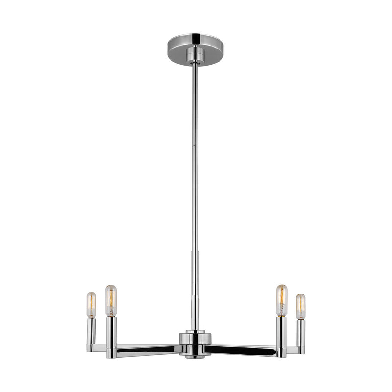 Five Light Chandelier<br /><span style="color:#4AB0CE;">Entrega: 4-10 dias en USA</span><br /><span style="color:#4AB0CE;font-size:60%;">PREGUNTE POR ENTREGA EN PANAMA</span><br />Collection: Fullton<br />Finish: Chrome