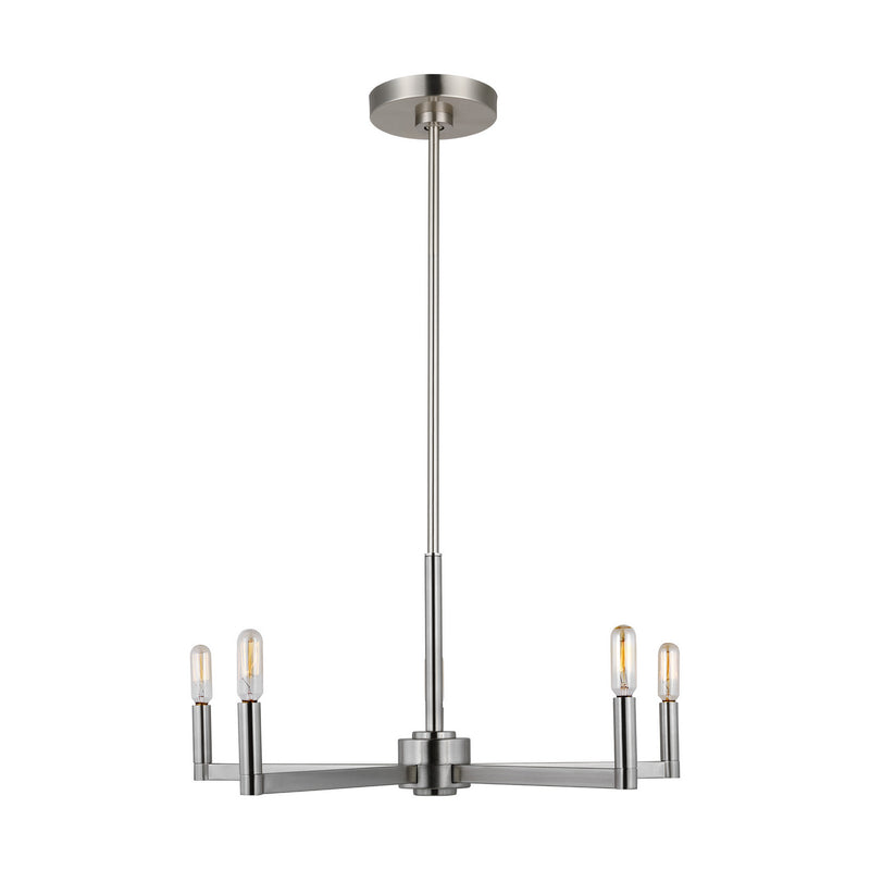 Five Light Chandelier<br /><span style="color:#4AB0CE;">Entrega: 4-10 dias en USA</span><br /><span style="color:#4AB0CE;font-size:60%;">PREGUNTE POR ENTREGA EN PANAMA</span><br />Collection: Fullton<br />Finish: Brushed Nickel