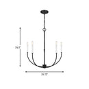 Five Light Chandelier<br /><span style="color:#4AB0CE;">Entrega: 4-10 dias en USA</span><br /><span style="color:#4AB0CE;font-size:60%;">PREGUNTE POR ENTREGA EN PANAMA</span><br />Collection: Greenwich<br />Finish: Midnight Black