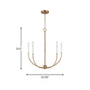 Five Light Chandelier<br /><span style="color:#4AB0CE;">Entrega: 12-13 semanas en USA</span><br /><span style="color:#4AB0CE;font-size:60%;">PREGUNTE POR ENTREGA EN PANAMA</span><br />Collection: Greenwich<br />Finish: Satin Brass