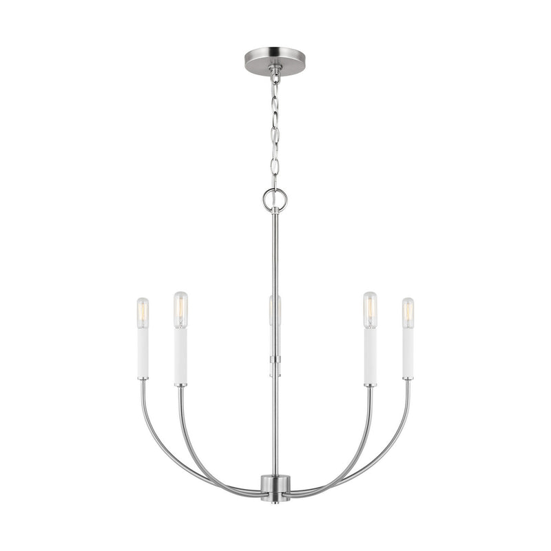 Five Light Chandelier<br /><span style="color:#4AB0CE;">Entrega: 4-10 dias en USA</span><br /><span style="color:#4AB0CE;font-size:60%;">PREGUNTE POR ENTREGA EN PANAMA</span><br />Collection: Greenwich<br />Finish: Brushed Nickel