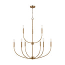 Nine Light Chandelier<br /><span style="color:#4AB0CE;">Entrega: 4-10 dias en USA</span><br /><span style="color:#4AB0CE;font-size:60%;">PREGUNTE POR ENTREGA EN PANAMA</span><br />Collection: Greenwich<br />Finish: Satin Brass