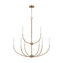 Nine Light Chandelier<br /><span style="color:#4AB0CE;">Entrega: 4-10 dias en USA</span><br /><span style="color:#4AB0CE;font-size:60%;">PREGUNTE POR ENTREGA EN PANAMA</span><br />Collection: Greenwich<br />Finish: Satin Brass