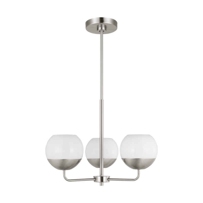 Three Light Chandelier<br /><span style="color:#4AB0CE;">Entrega: 4-10 dias en USA</span><br /><span style="color:#4AB0CE;font-size:60%;">PREGUNTE POR ENTREGA EN PANAMA</span><br />Collection: Alvin<br />Finish: Brushed Nickel