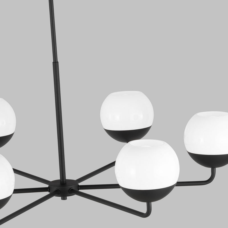 Six Light Chandelier<br /><span style="color:#4AB0CE;">Entrega: 4-10 dias en USA</span><br /><span style="color:#4AB0CE;font-size:60%;">PREGUNTE POR ENTREGA EN PANAMA</span><br />Collection: Alvin<br />Finish: Midnight Black