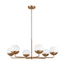 Six Light Chandelier<br /><span style="color:#4AB0CE;">Entrega: 6-7 semanas en USA</span><br /><span style="color:#4AB0CE;font-size:60%;">PREGUNTE POR ENTREGA EN PANAMA</span><br />Collection: Alvin<br />Finish: Satin Brass