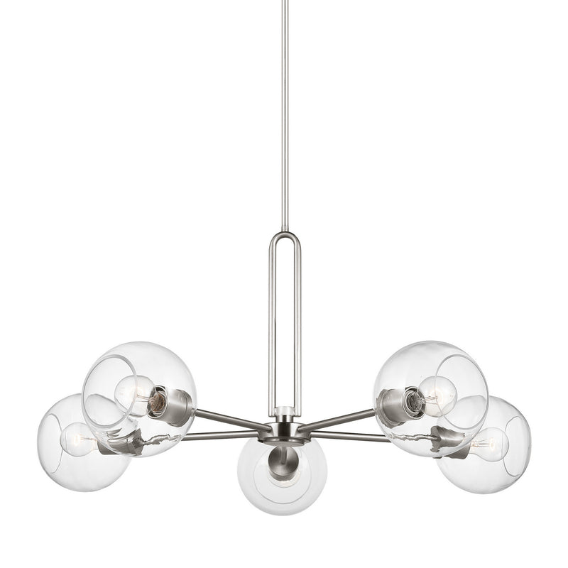 Five Light Chandelier<br /><span style="color:#4AB0CE;">Entrega: 4-10 dias en USA</span><br /><span style="color:#4AB0CE;font-size:60%;">PREGUNTE POR ENTREGA EN PANAMA</span><br />Collection: Codyn<br />Finish: Brushed Nickel