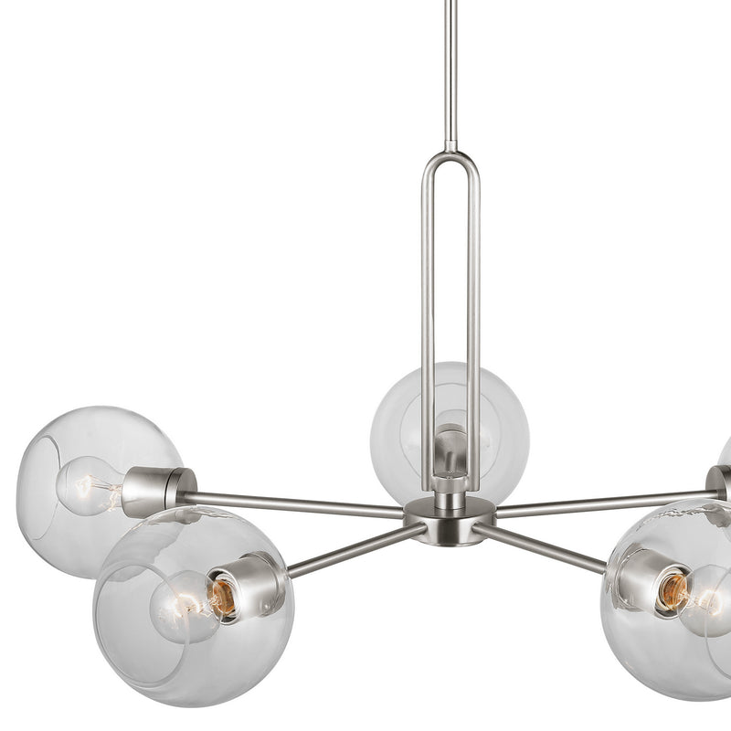 Five Light Chandelier<br /><span style="color:#4AB0CE;">Entrega: 4-10 dias en USA</span><br /><span style="color:#4AB0CE;font-size:60%;">PREGUNTE POR ENTREGA EN PANAMA</span><br />Collection: Codyn<br />Finish: Brushed Nickel