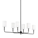Six Light Chandelier<br /><span style="color:#4AB0CE;">Entrega: 4-10 dias en USA</span><br /><span style="color:#4AB0CE;font-size:60%;">PREGUNTE POR ENTREGA EN PANAMA</span><br />Collection: Foxdale<br />Finish: Midnight Black