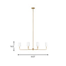 Six Light Chandelier<br /><span style="color:#4AB0CE;">Entrega: 4-10 dias en USA</span><br /><span style="color:#4AB0CE;font-size:60%;">PREGUNTE POR ENTREGA EN PANAMA</span><br />Collection: Foxdale<br />Finish: Satin Brass