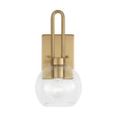 One Light Bath Vanity<br /><span style="color:#4AB0CE;">Entrega: 2-3 semanas en USA</span><br /><span style="color:#4AB0CE;font-size:60%;">PREGUNTE POR ENTREGA EN PANAMA</span><br />Collection: Codyn<br />Finish: Satin Brass