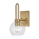 One Light Bath Vanity<br /><span style="color:#4AB0CE;">Entrega: 2-3 semanas en USA</span><br /><span style="color:#4AB0CE;font-size:60%;">PREGUNTE POR ENTREGA EN PANAMA</span><br />Collection: Codyn<br />Finish: Satin Brass