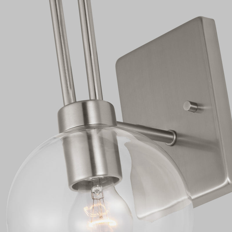 One Light Bath Vanity<br /><span style="color:#4AB0CE;">Entrega: 4-10 dias en USA</span><br /><span style="color:#4AB0CE;font-size:60%;">PREGUNTE POR ENTREGA EN PANAMA</span><br />Collection: Codyn<br />Finish: Brushed Nickel