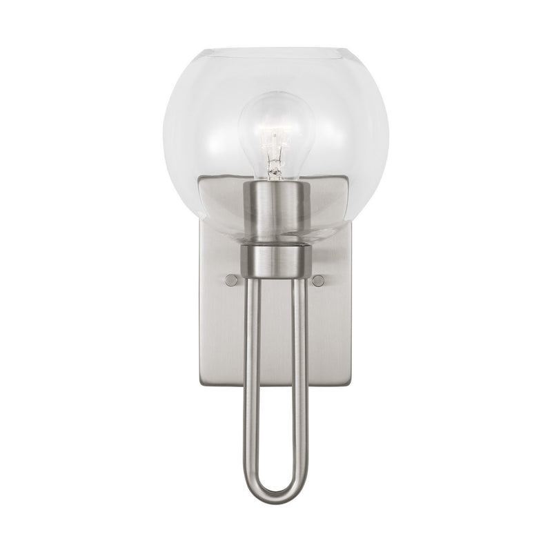 One Light Bath Vanity<br /><span style="color:#4AB0CE;">Entrega: 4-10 dias en USA</span><br /><span style="color:#4AB0CE;font-size:60%;">PREGUNTE POR ENTREGA EN PANAMA</span><br />Collection: Codyn<br />Finish: Brushed Nickel