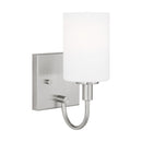One Light Bath Vanity<br /><span style="color:#4AB0CE;">Entrega: 4-10 dias en USA</span><br /><span style="color:#4AB0CE;font-size:60%;">PREGUNTE POR ENTREGA EN PANAMA</span><br />Collection: Oak Moore<br />Finish: Brushed Nickel