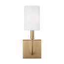 One Light Bath Vanity<br /><span style="color:#4AB0CE;">Entrega: 2-3 semanas en USA</span><br /><span style="color:#4AB0CE;font-size:60%;">PREGUNTE POR ENTREGA EN PANAMA</span><br />Collection: Greenwich<br />Finish: Satin Brass