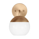 One Light Bath Vanity<br /><span style="color:#4AB0CE;">Entrega: 4-10 dias en USA</span><br /><span style="color:#4AB0CE;font-size:60%;">PREGUNTE POR ENTREGA EN PANAMA</span><br />Collection: Alvin<br />Finish: Satin Brass
