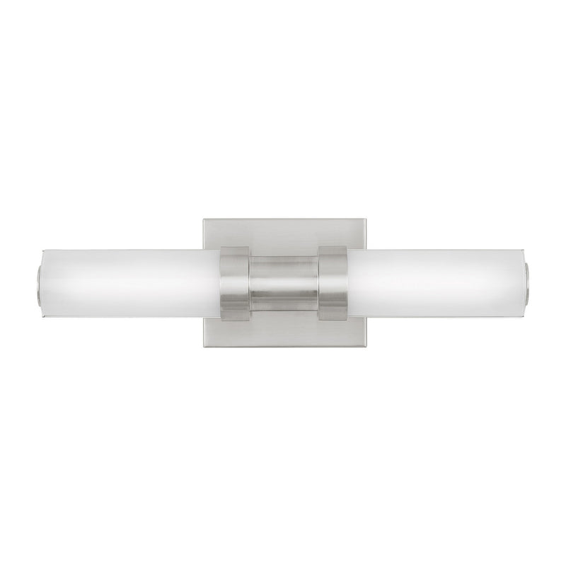 LED Bath Wall Sconce<br /><span style="color:#4AB0CE;">Entrega: 4-10 dias en USA</span><br /><span style="color:#4AB0CE;font-size:60%;">PREGUNTE POR ENTREGA EN PANAMA</span><br />Collection: Kiel<br />Finish: Brushed Nickel