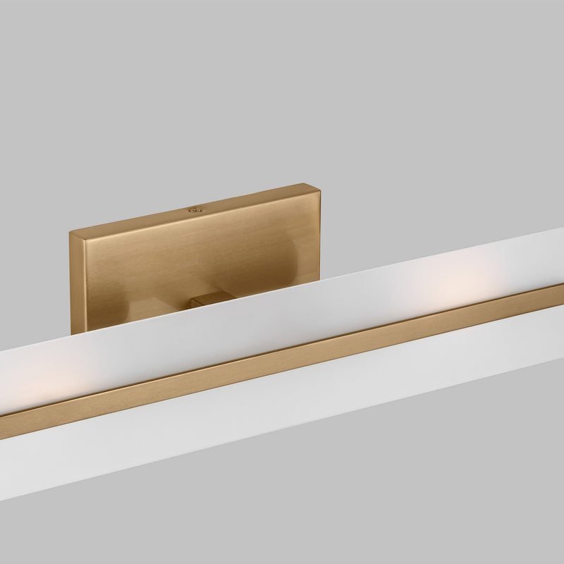 LED Bath Wall Sconce<br /><span style="color:#4AB0CE;">Entrega: 4-10 dias en USA</span><br /><span style="color:#4AB0CE;font-size:60%;">PREGUNTE POR ENTREGA EN PANAMA</span><br />Collection: Dex<br />Finish: Satin Brass