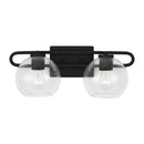 Two Light Bath Vanity<br /><span style="color:#4AB0CE;">Entrega: 4-10 dias en USA</span><br /><span style="color:#4AB0CE;font-size:60%;">PREGUNTE POR ENTREGA EN PANAMA</span><br />Collection: Codyn<br />Finish: Midnight Black