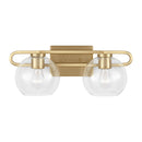 Two Light Bath Vanity<br /><span style="color:#4AB0CE;">Entrega: 4-10 dias en USA</span><br /><span style="color:#4AB0CE;font-size:60%;">PREGUNTE POR ENTREGA EN PANAMA</span><br />Collection: Codyn<br />Finish: Satin Brass