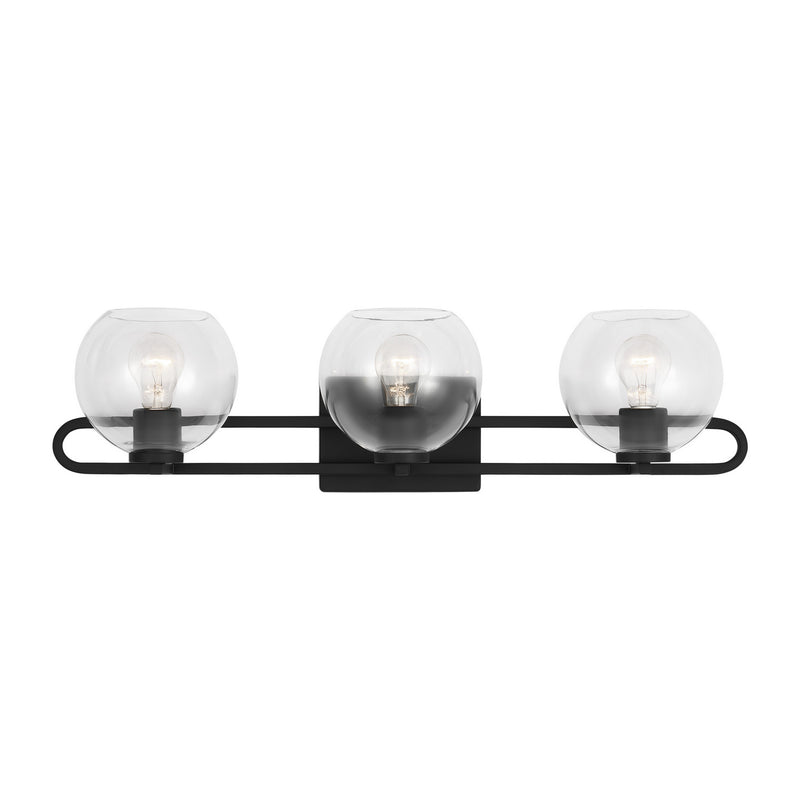 Three Light Bath Vanity<br /><span style="color:#4AB0CE;">Entrega: 4-10 dias en USA</span><br /><span style="color:#4AB0CE;font-size:60%;">PREGUNTE POR ENTREGA EN PANAMA</span><br />Collection: Codyn<br />Finish: Midnight Black
