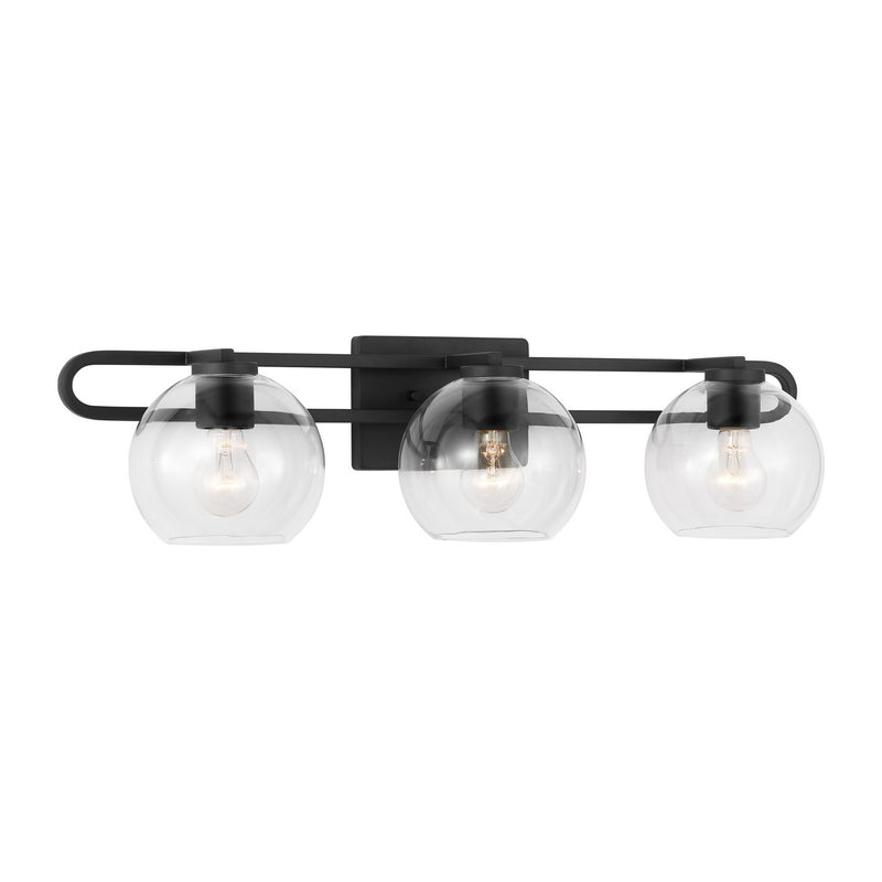 Three Light Bath Vanity<br /><span style="color:#4AB0CE;">Entrega: 4-10 dias en USA</span><br /><span style="color:#4AB0CE;font-size:60%;">PREGUNTE POR ENTREGA EN PANAMA</span><br />Collection: Codyn<br />Finish: Midnight Black