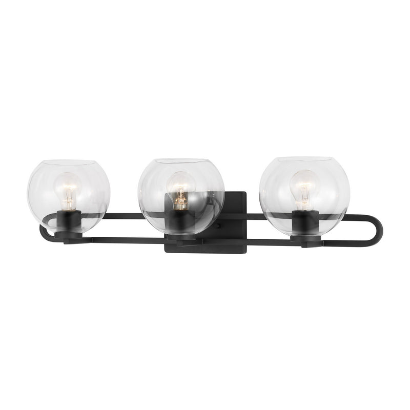 Three Light Bath Vanity<br /><span style="color:#4AB0CE;">Entrega: 4-10 dias en USA</span><br /><span style="color:#4AB0CE;font-size:60%;">PREGUNTE POR ENTREGA EN PANAMA</span><br />Collection: Codyn<br />Finish: Midnight Black