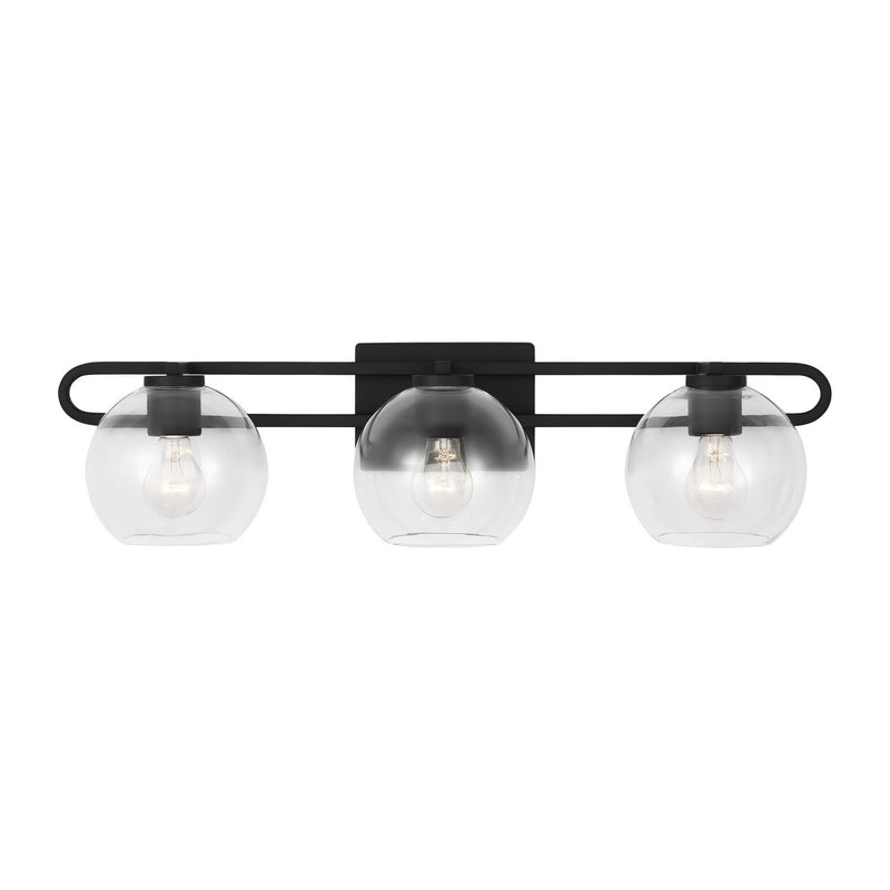 Three Light Bath Vanity<br /><span style="color:#4AB0CE;">Entrega: 4-10 dias en USA</span><br /><span style="color:#4AB0CE;font-size:60%;">PREGUNTE POR ENTREGA EN PANAMA</span><br />Collection: Codyn<br />Finish: Midnight Black