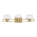 Three Light Bath Vanity<br /><span style="color:#4AB0CE;">Entrega: 4-10 dias en USA</span><br /><span style="color:#4AB0CE;font-size:60%;">PREGUNTE POR ENTREGA EN PANAMA</span><br />Collection: Codyn<br />Finish: Satin Brass