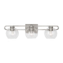 Three Light Bath Vanity<br /><span style="color:#4AB0CE;">Entrega: 4-10 dias en USA</span><br /><span style="color:#4AB0CE;font-size:60%;">PREGUNTE POR ENTREGA EN PANAMA</span><br />Collection: Codyn<br />Finish: Brushed Nickel