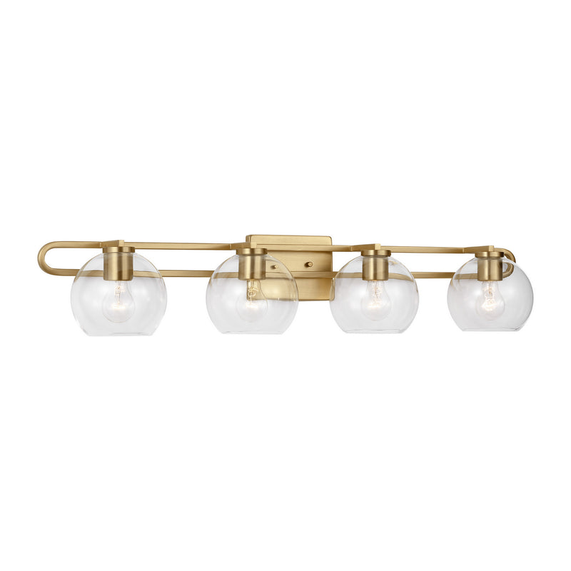 Four Light Bath Vanity<br /><span style="color:#4AB0CE;">Entrega: 4-10 dias en USA</span><br /><span style="color:#4AB0CE;font-size:60%;">PREGUNTE POR ENTREGA EN PANAMA</span><br />Collection: Codyn<br />Finish: Satin Brass