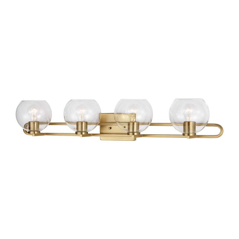 Four Light Bath Vanity<br /><span style="color:#4AB0CE;">Entrega: 4-10 dias en USA</span><br /><span style="color:#4AB0CE;font-size:60%;">PREGUNTE POR ENTREGA EN PANAMA</span><br />Collection: Codyn<br />Finish: Satin Brass
